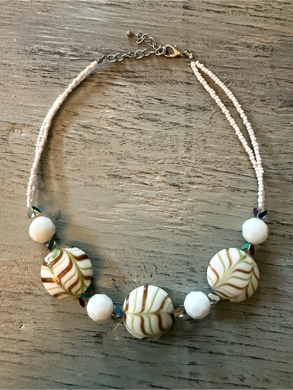 White Beaded Necklace